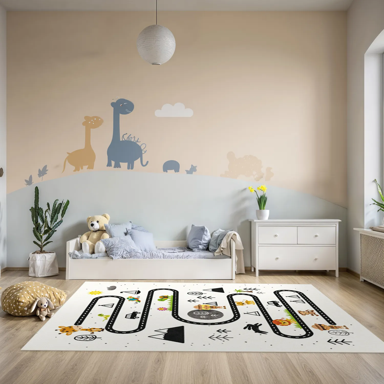 Tappeti per bambini - Safari road