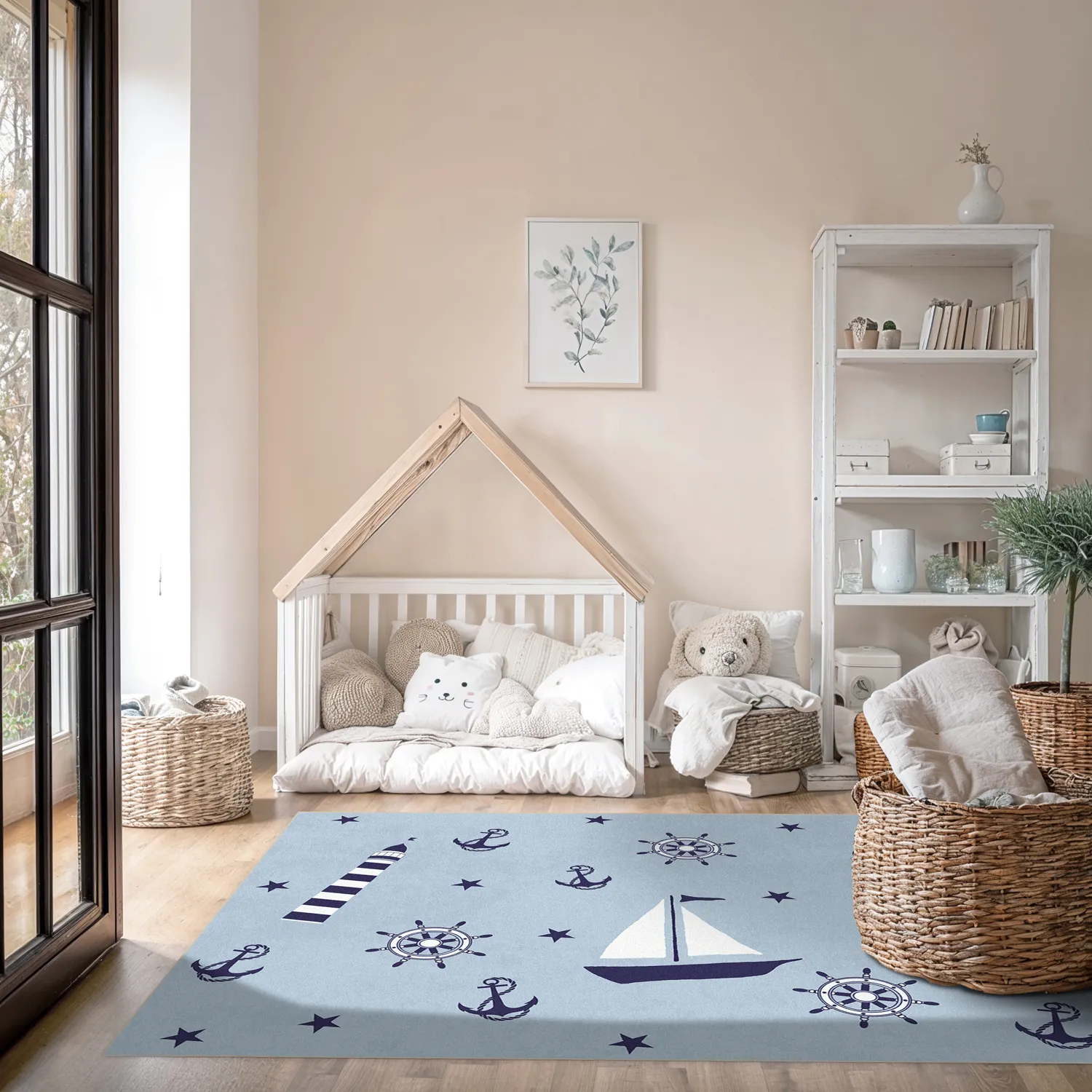 Tappeti per bambini - Sailing Ship (blu)