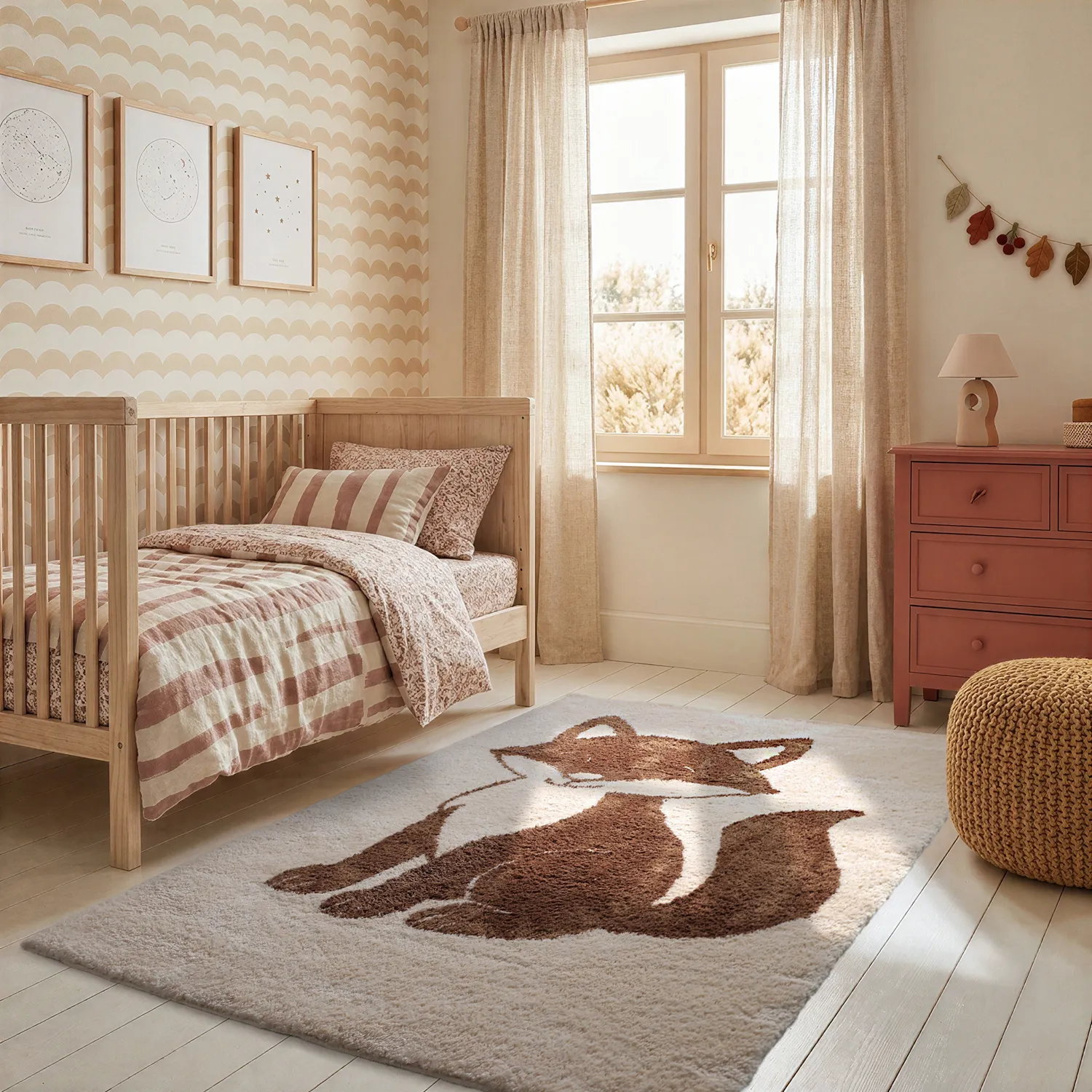 Tappeto per Bambini - Soft Fox (crema/marrone)