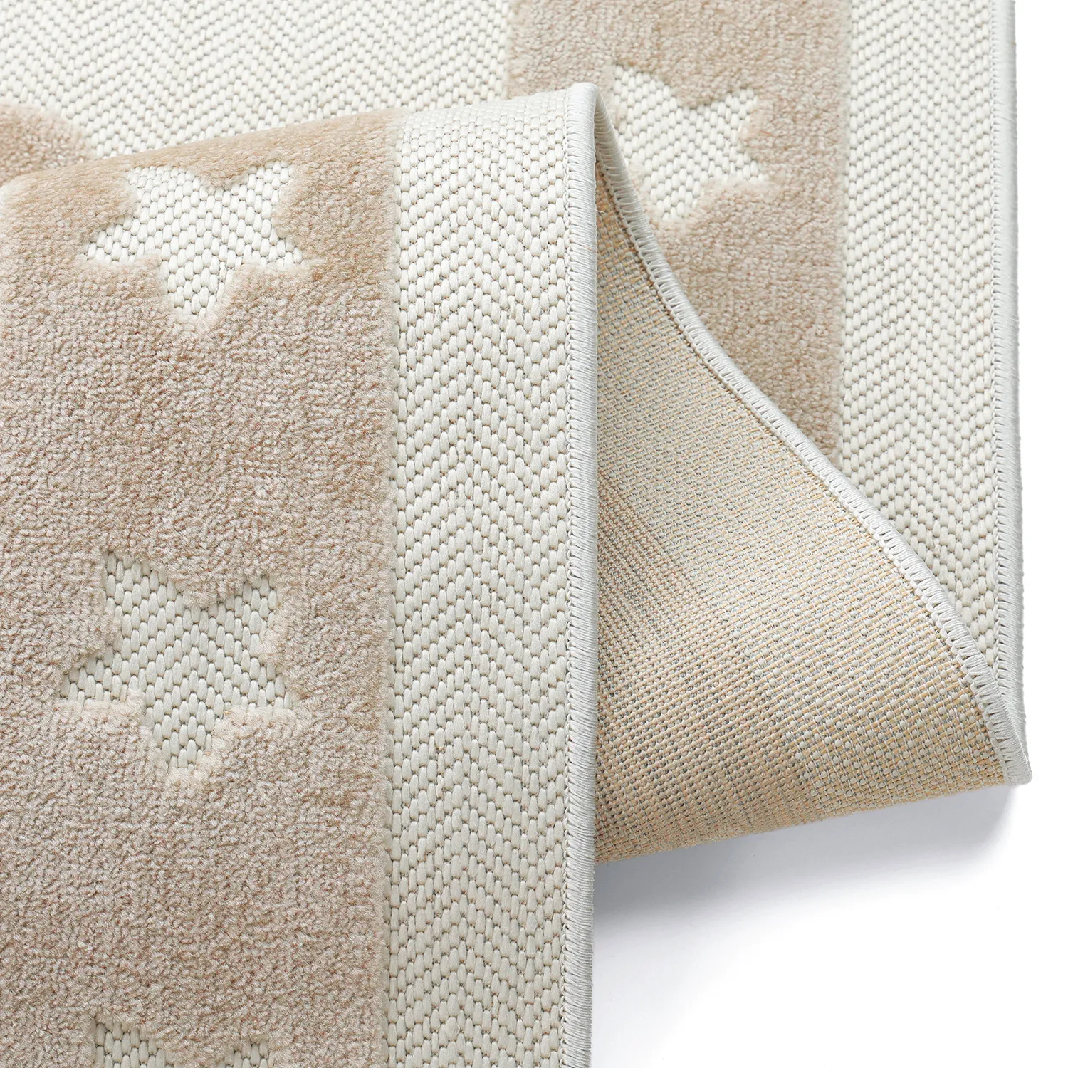 Tappeto per Bambini - Star Frame (crema/marrone)