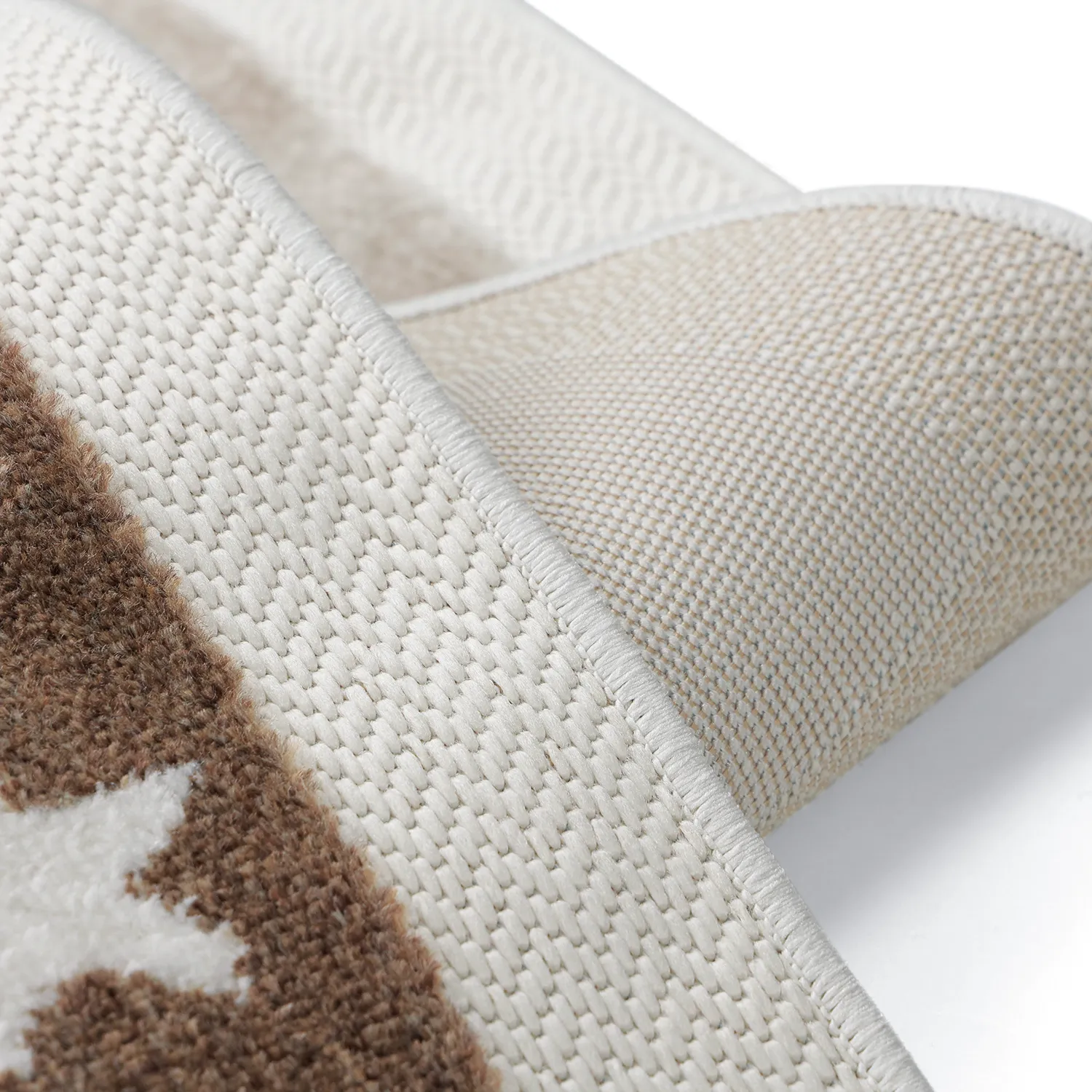 Tappeto per Bambini - Star Grid (crema/marrone)