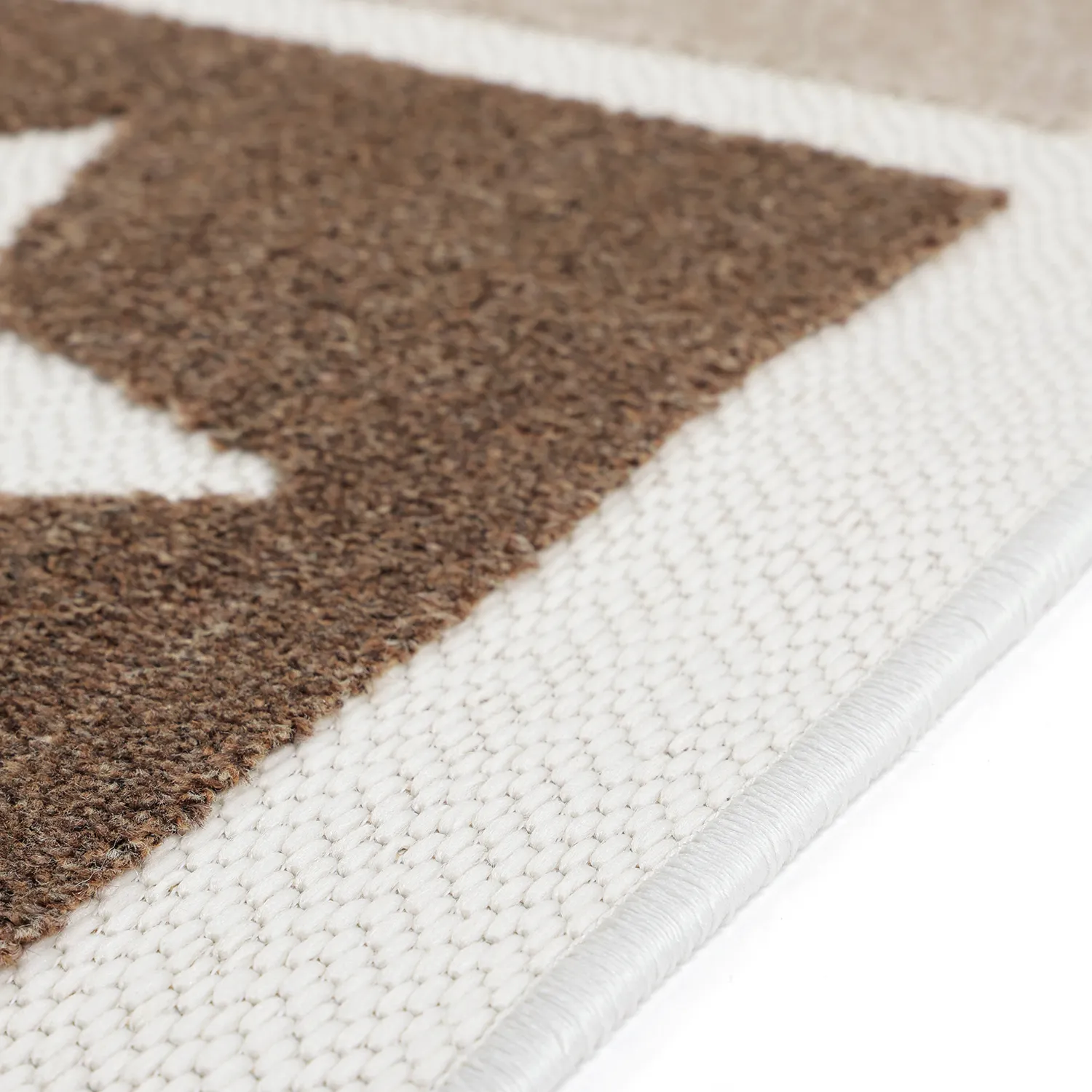 Tappeto per Bambini - Star Grid (crema/marrone)