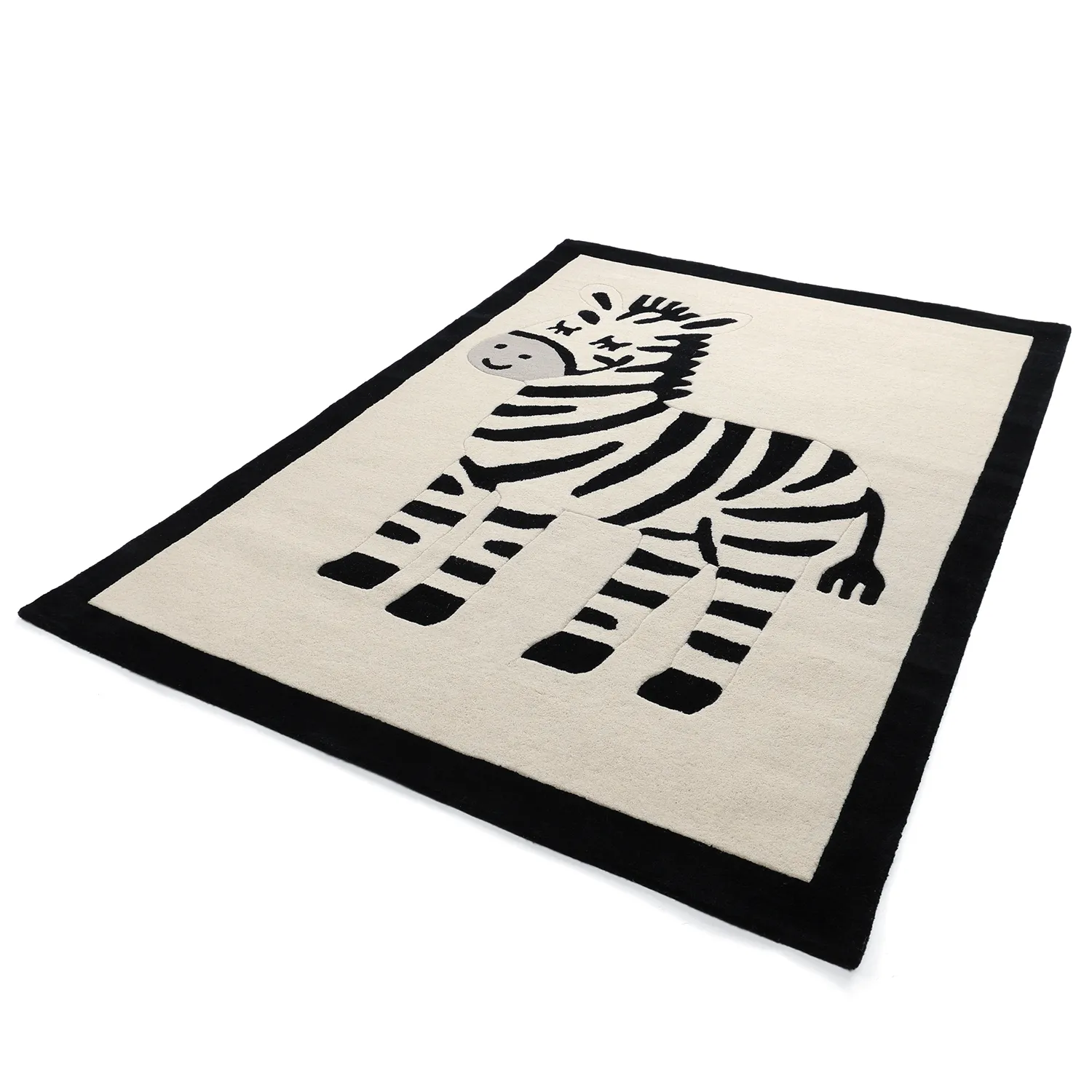Tappeto per Bambini - Zebra Hand Tufted Wool Premium (beige/nero)