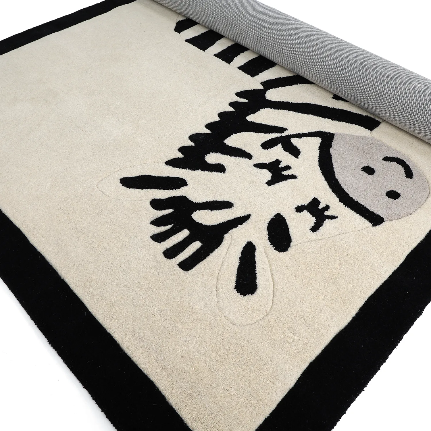 Tappeto per Bambini - Zebra Hand Tufted Wool Premium (beige/nero)