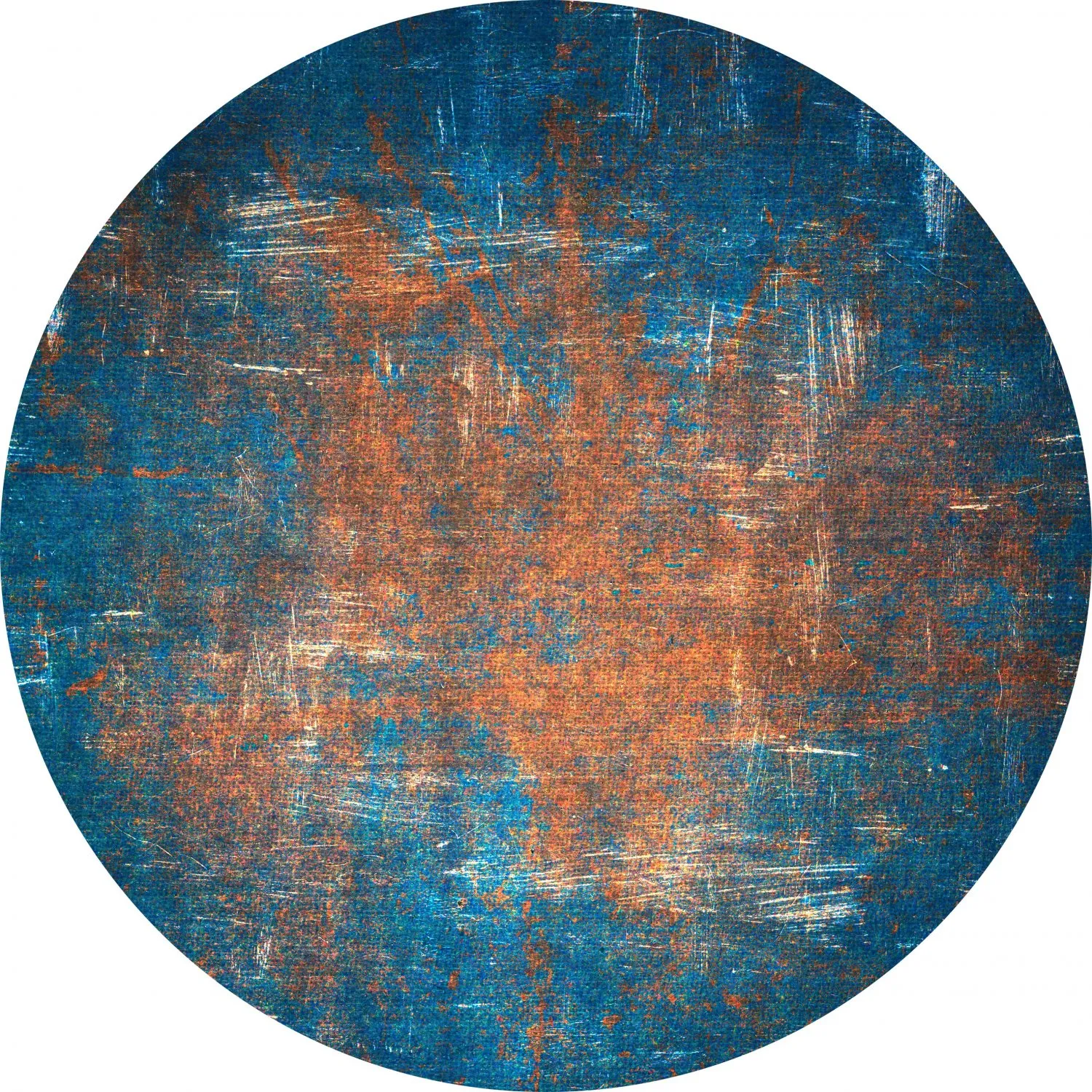 Tappeto rotondo - Tierzo (blu)