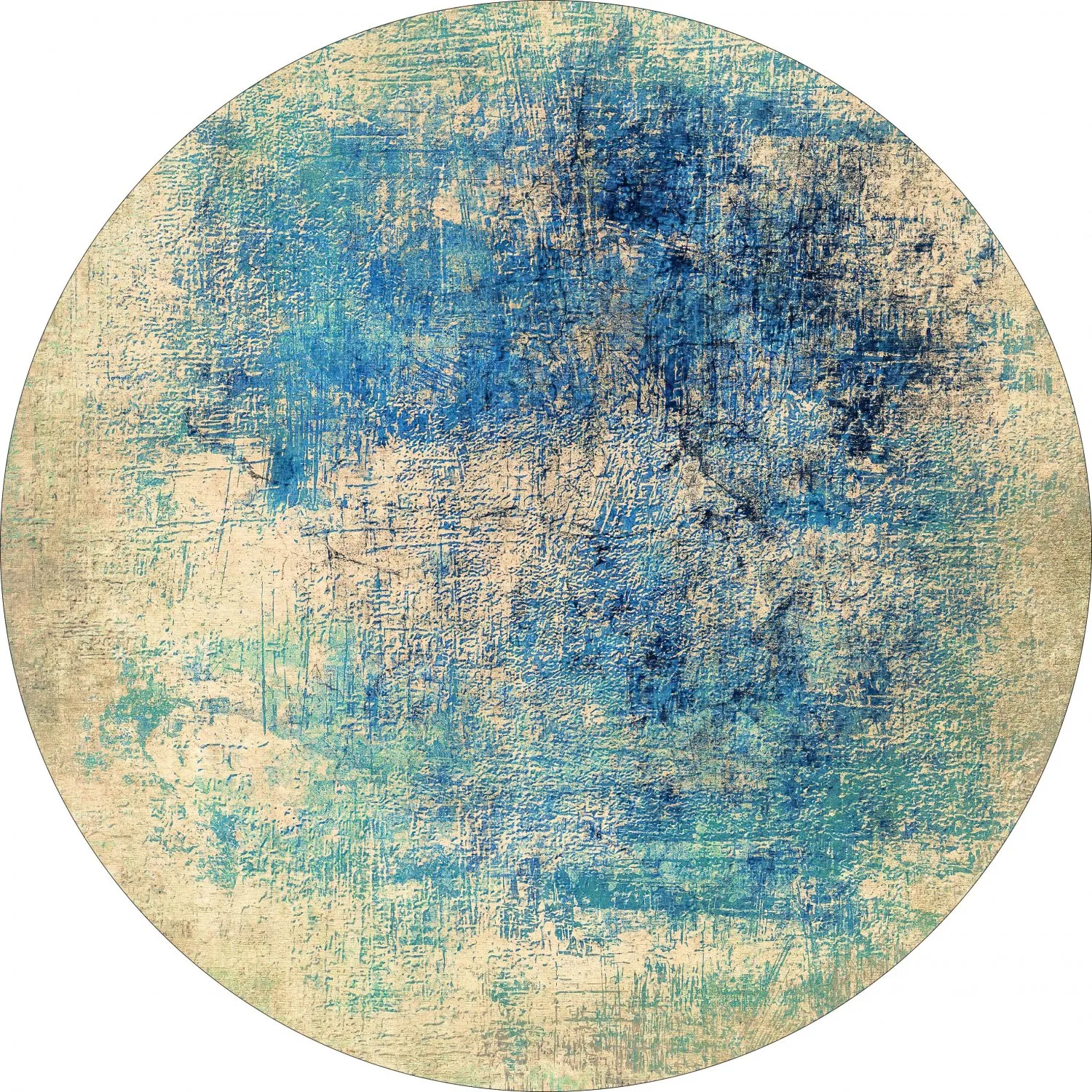 Tappeto rotondo - Sierra (blu)