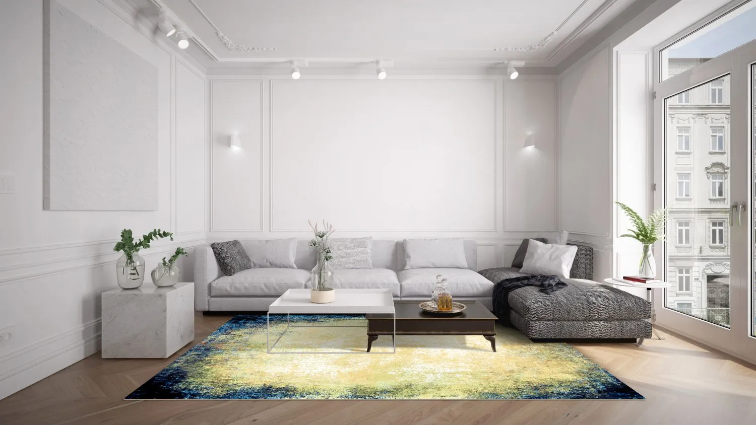 Tappeto Wilton - Pamplona (blu)