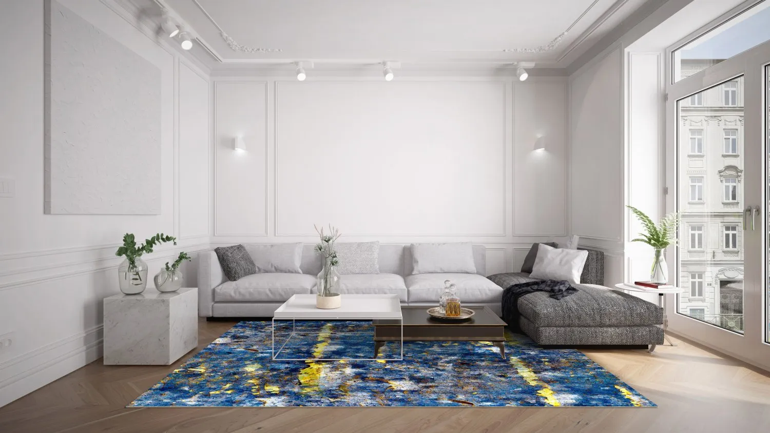 Tappeto Wilton - Estella (blu)