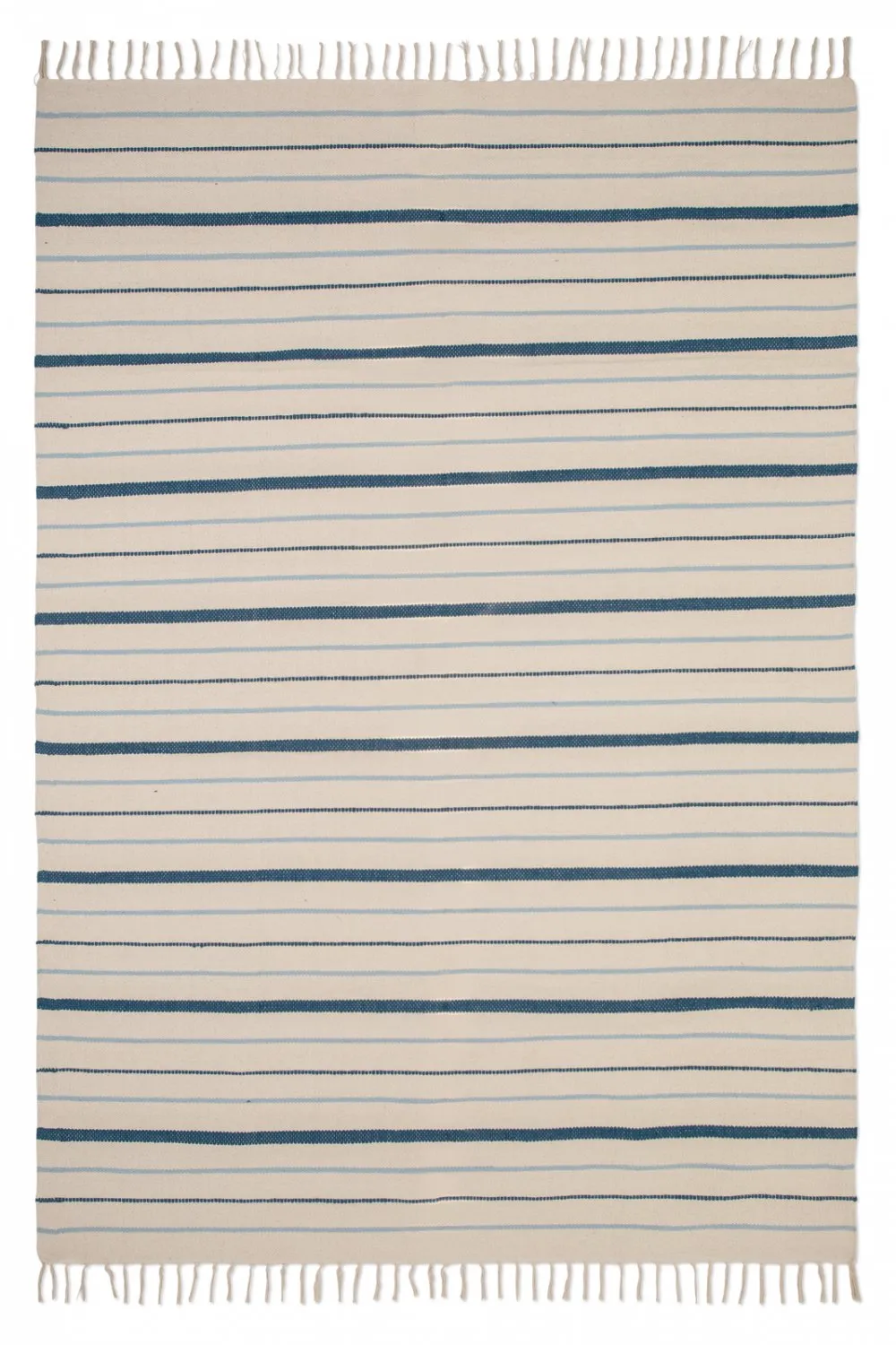 Tappeto Di Stracci - Boda (bianco/blu)