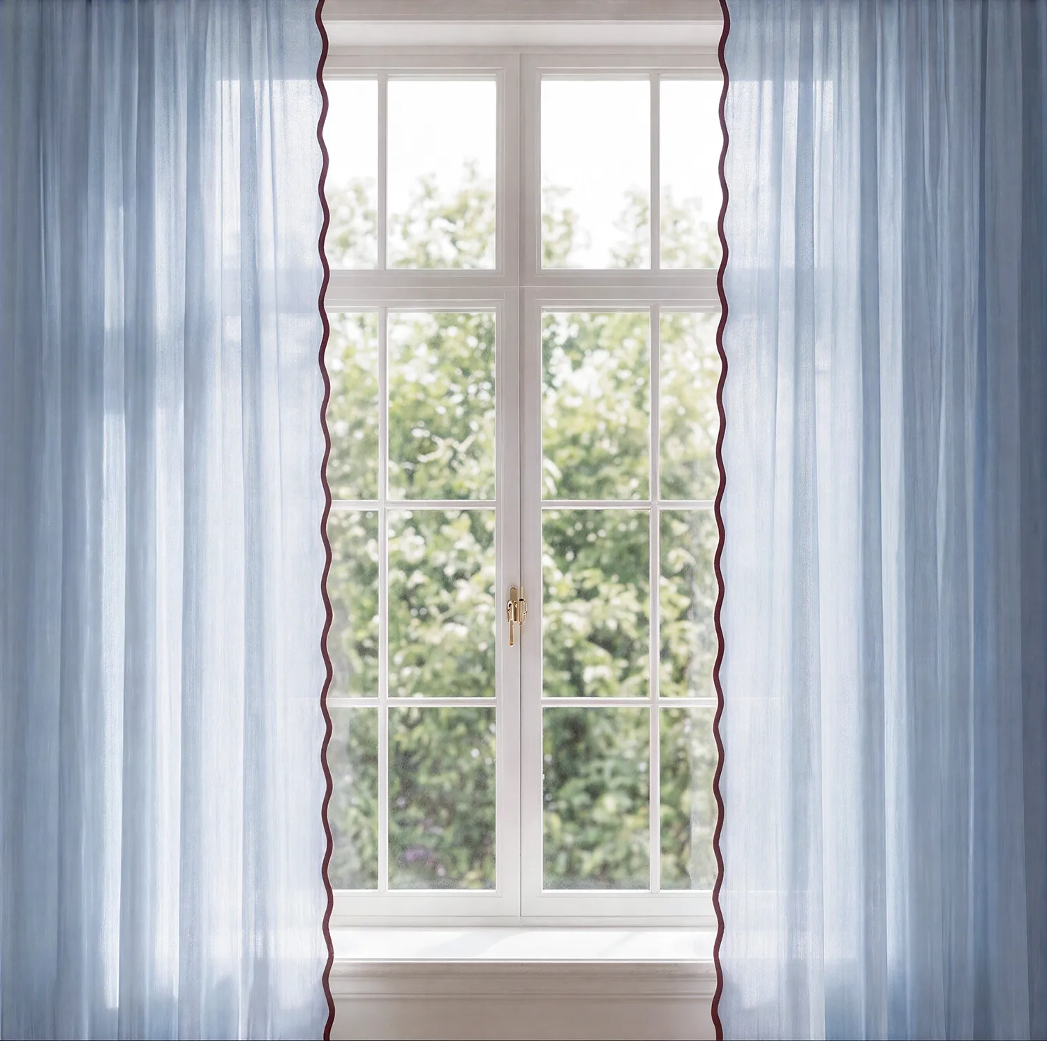 Set di 2 tende in cotone Yrsa (blu)