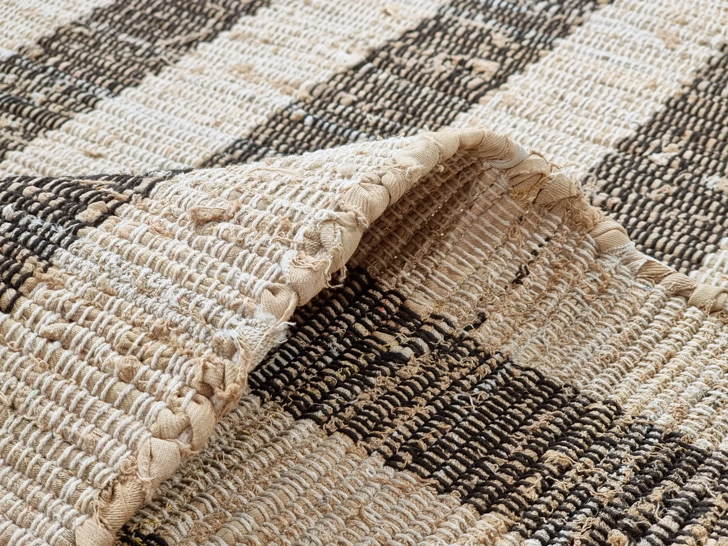 Tappeto in cotone - Hedda (nero)