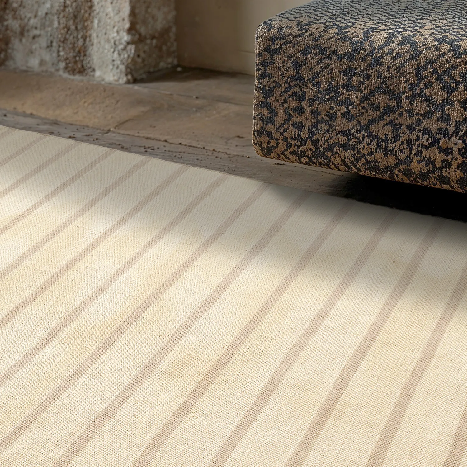 Tappeto di cotone - Helle (bianco sporco/grigio)