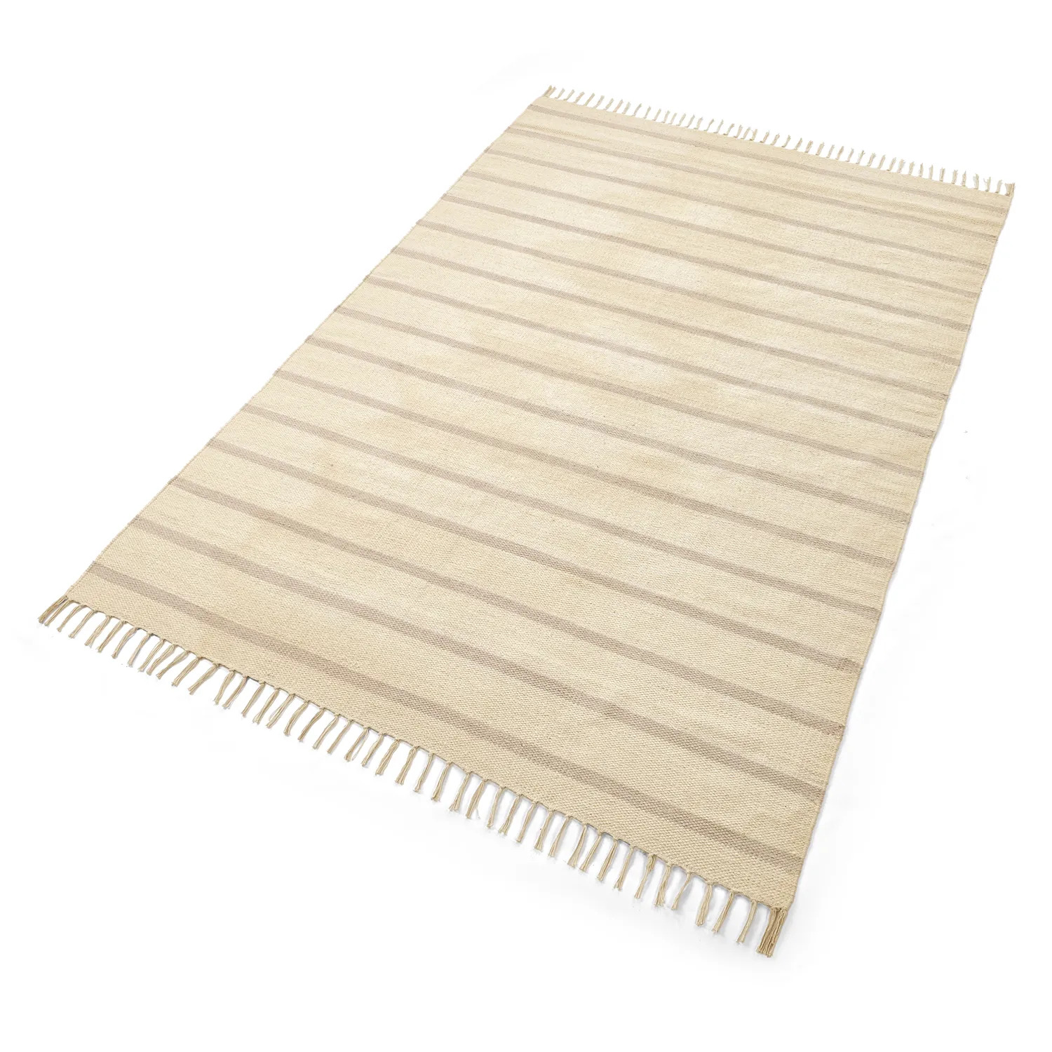 Tappeto di cotone - Helle (bianco sporco/grigio)
