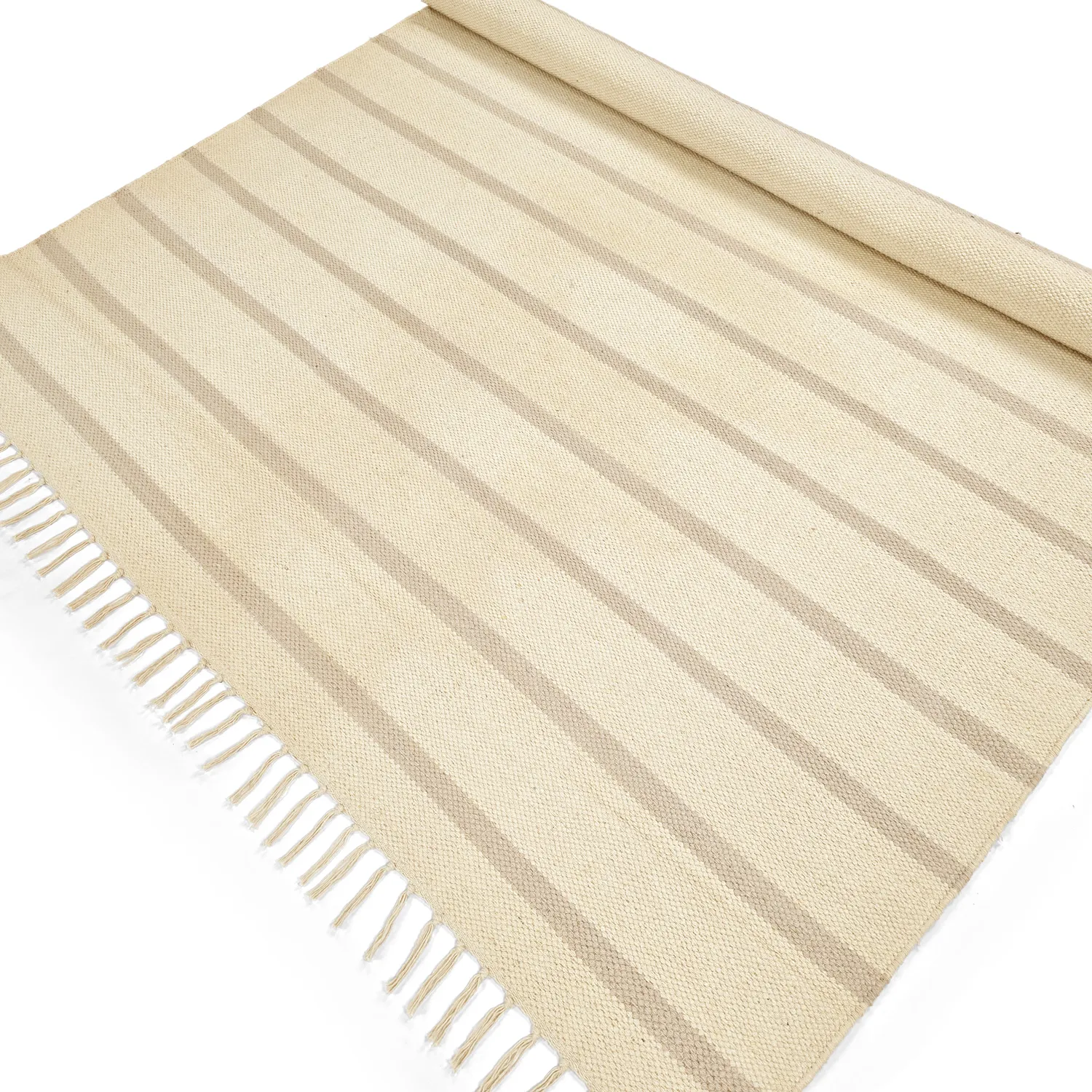 Tappeto di cotone - Helle (bianco sporco/grigio)