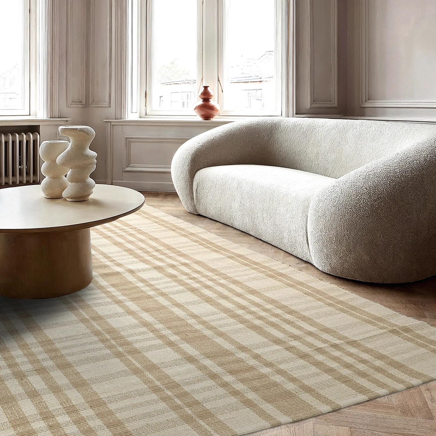 Tappeto di cotone - Husvik (beige)
