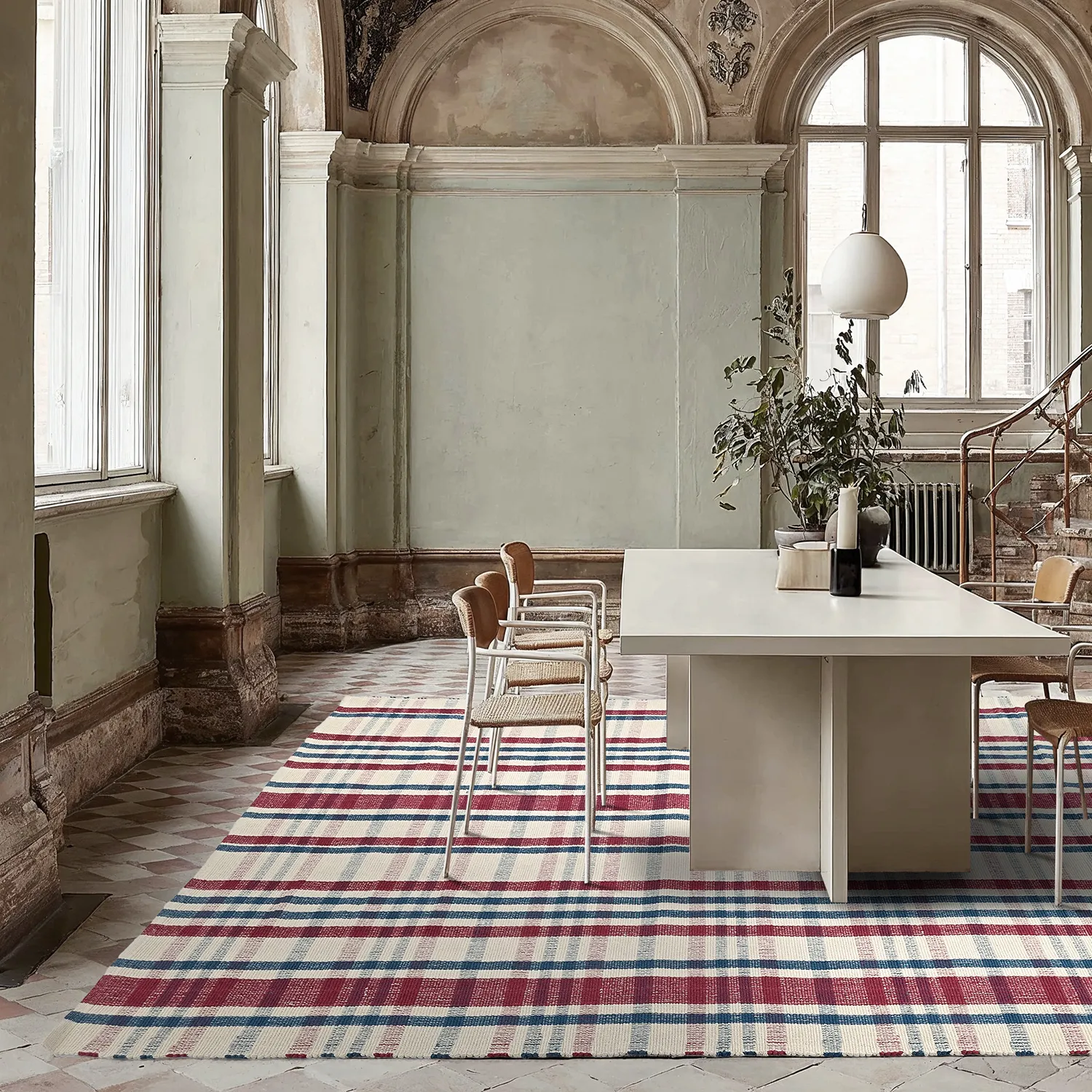 Tappeto di cotone - Husvik (crema/multicolore)
