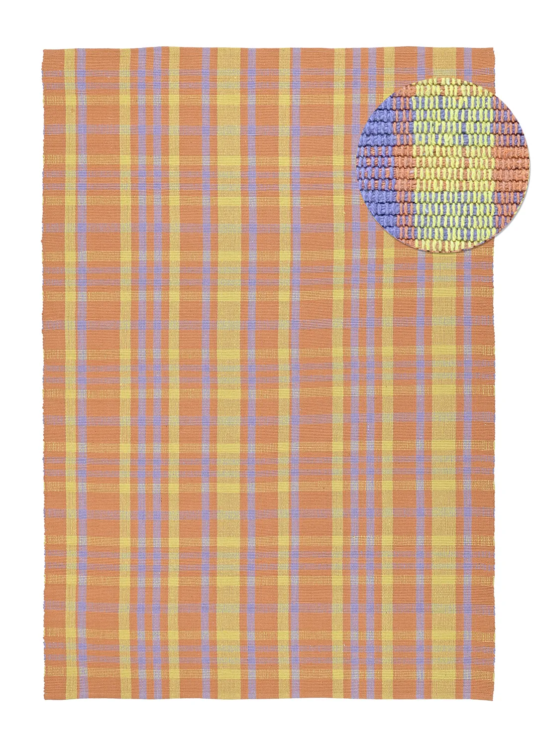 Tappeto di cotone - Husvik (corallo/multicolore)