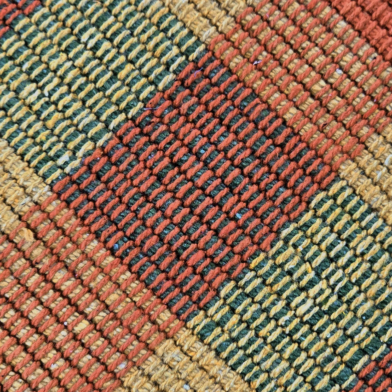 Tappeto di cotone - Husvik (senape/multicolore)