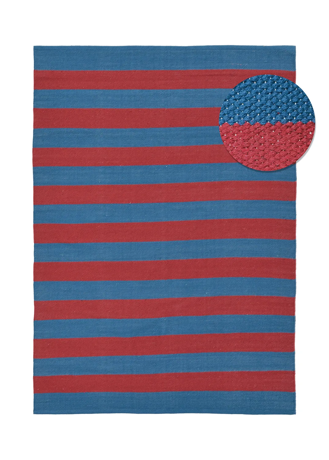 Tappeto di cotone - Nilo (rosso/blu)