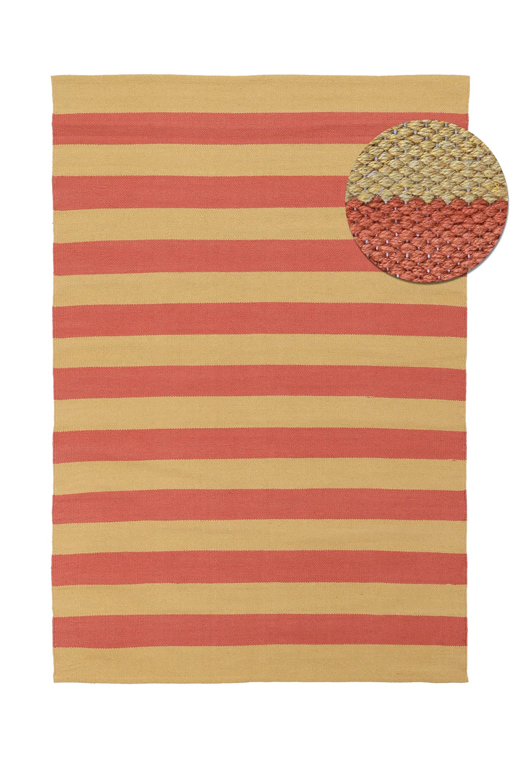 Tappeto di cotone - Nilo (giallo senape/terracotta)