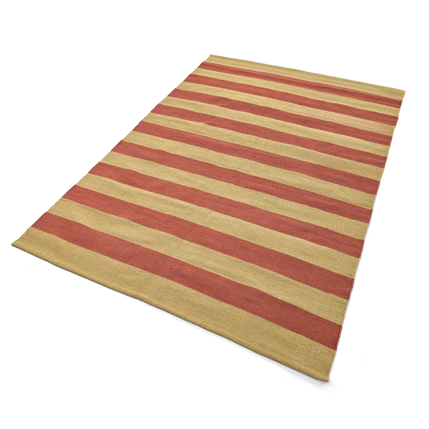 Tappeto di cotone - Nilo (giallo senape/terracotta)