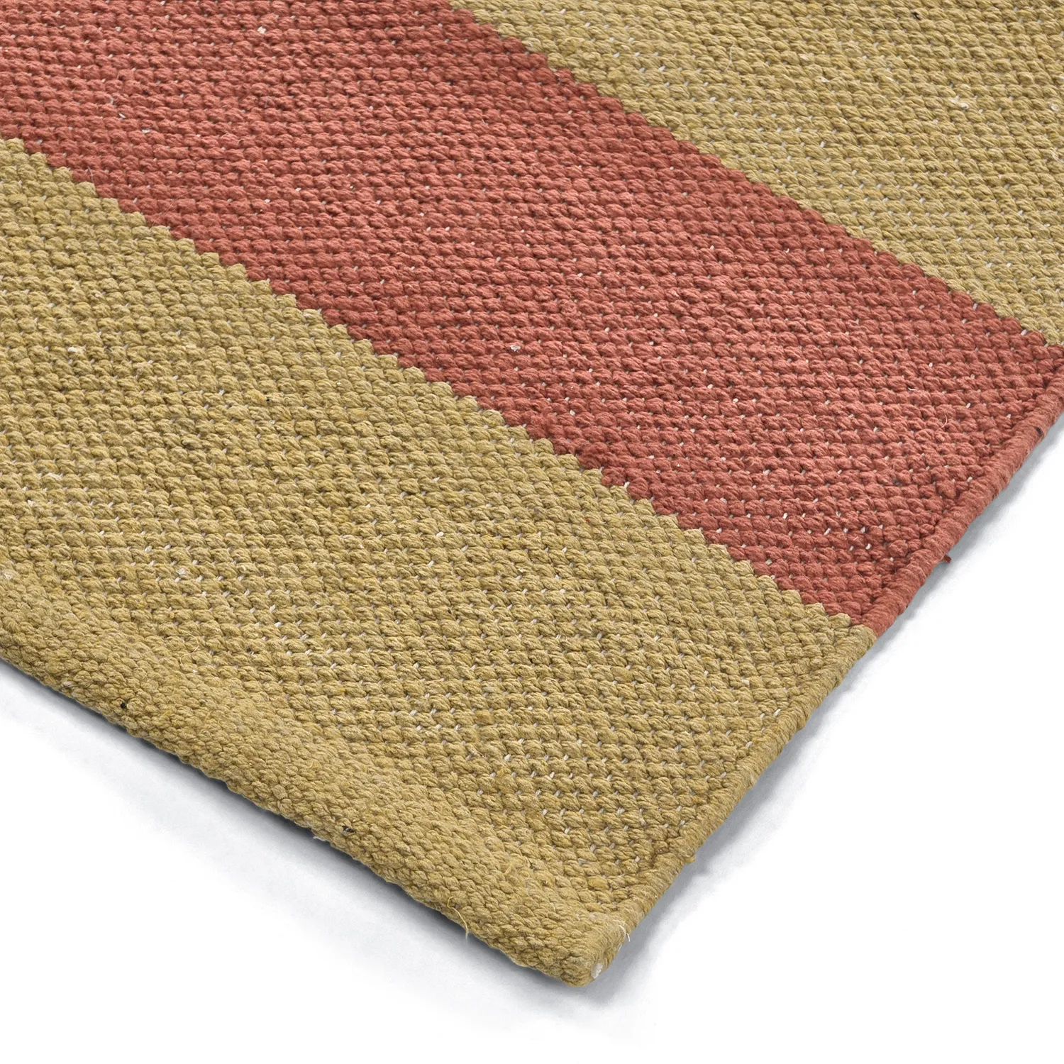 Tappeto di cotone - Nilo (giallo senape/terracotta)