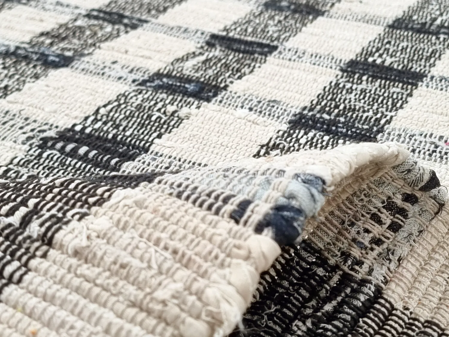 Tappeto in cotone - Noomi (nero)