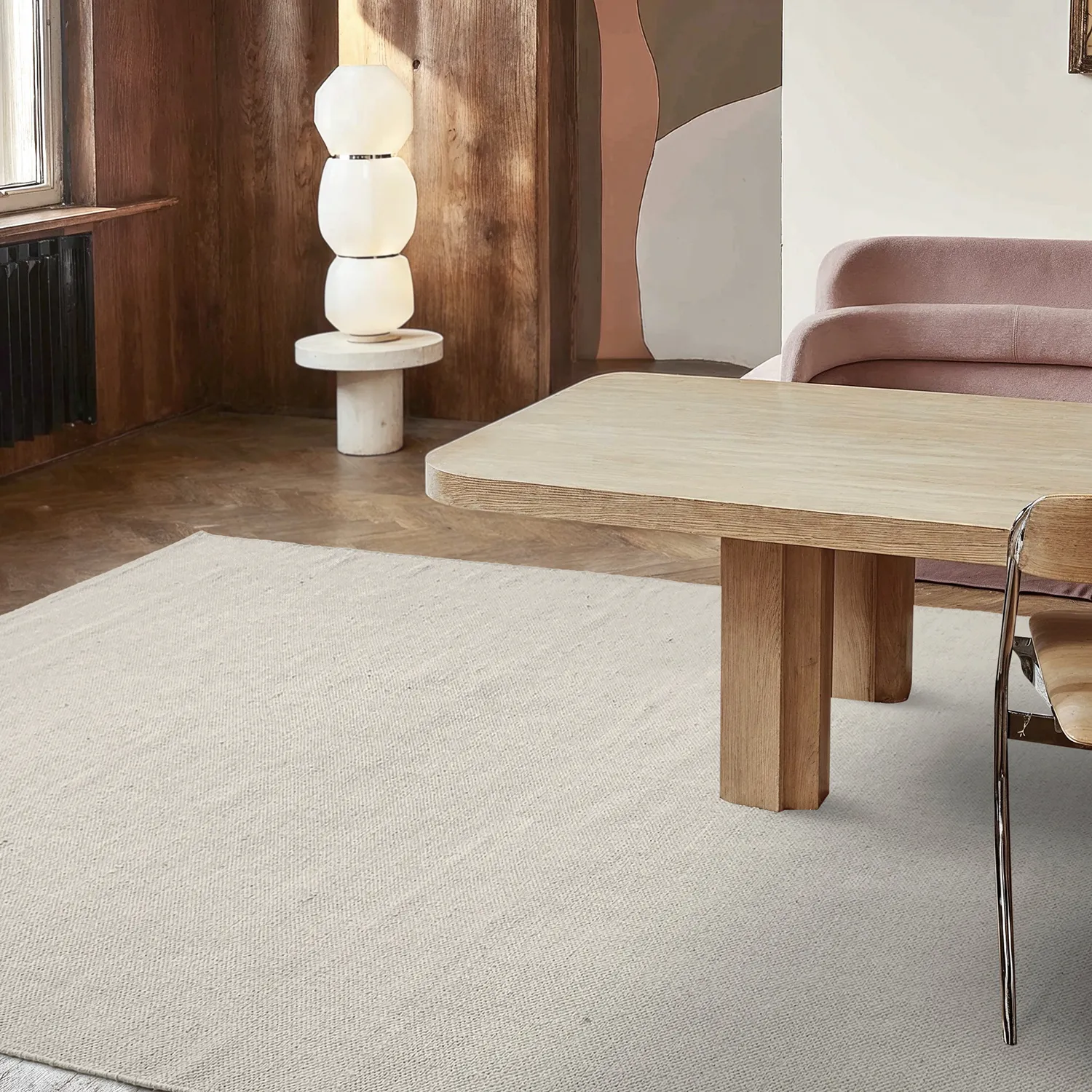 Tappeto di cotone - Rigolet (crema)