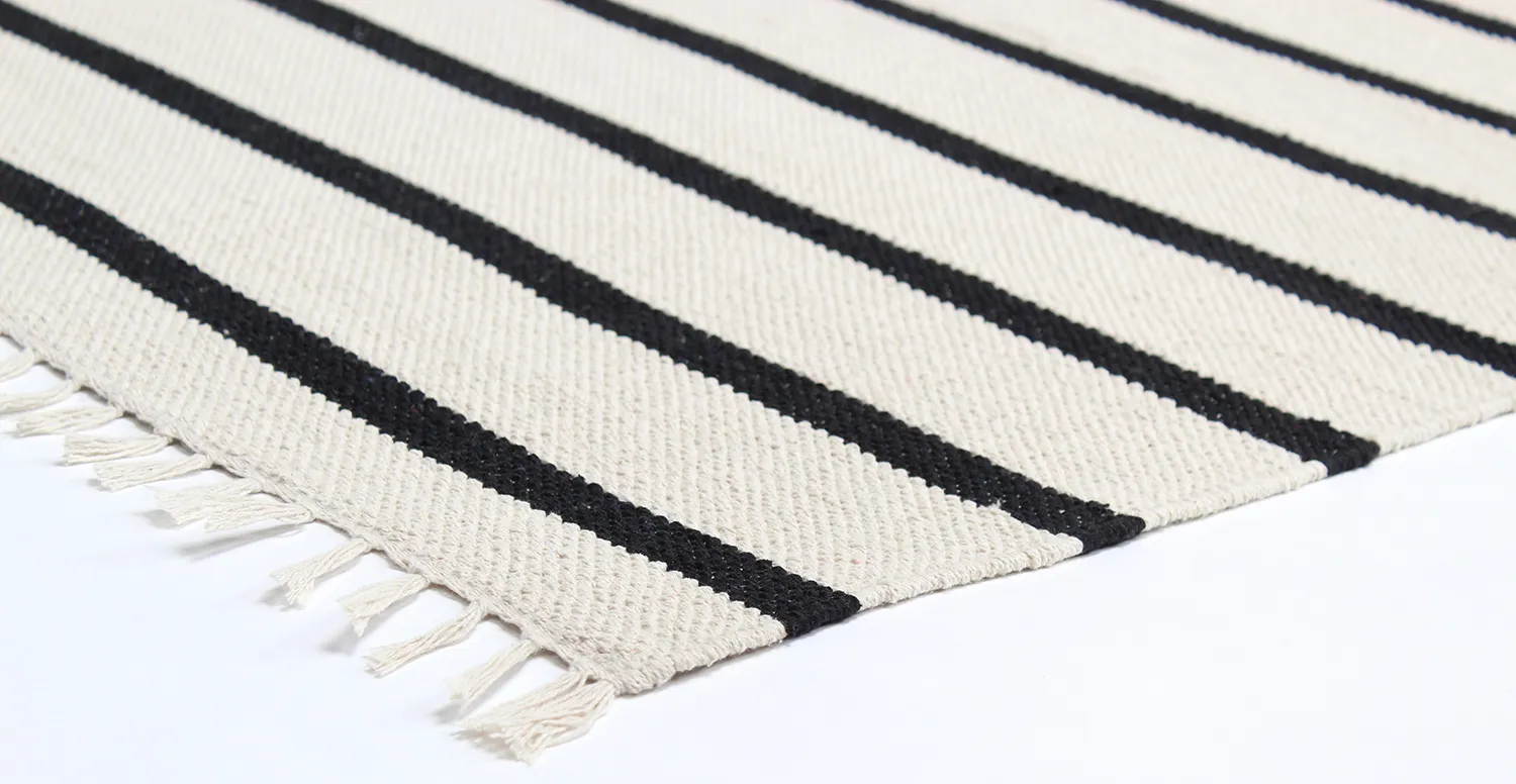 Tappeto di cotone - Helle (offwhite/nero)