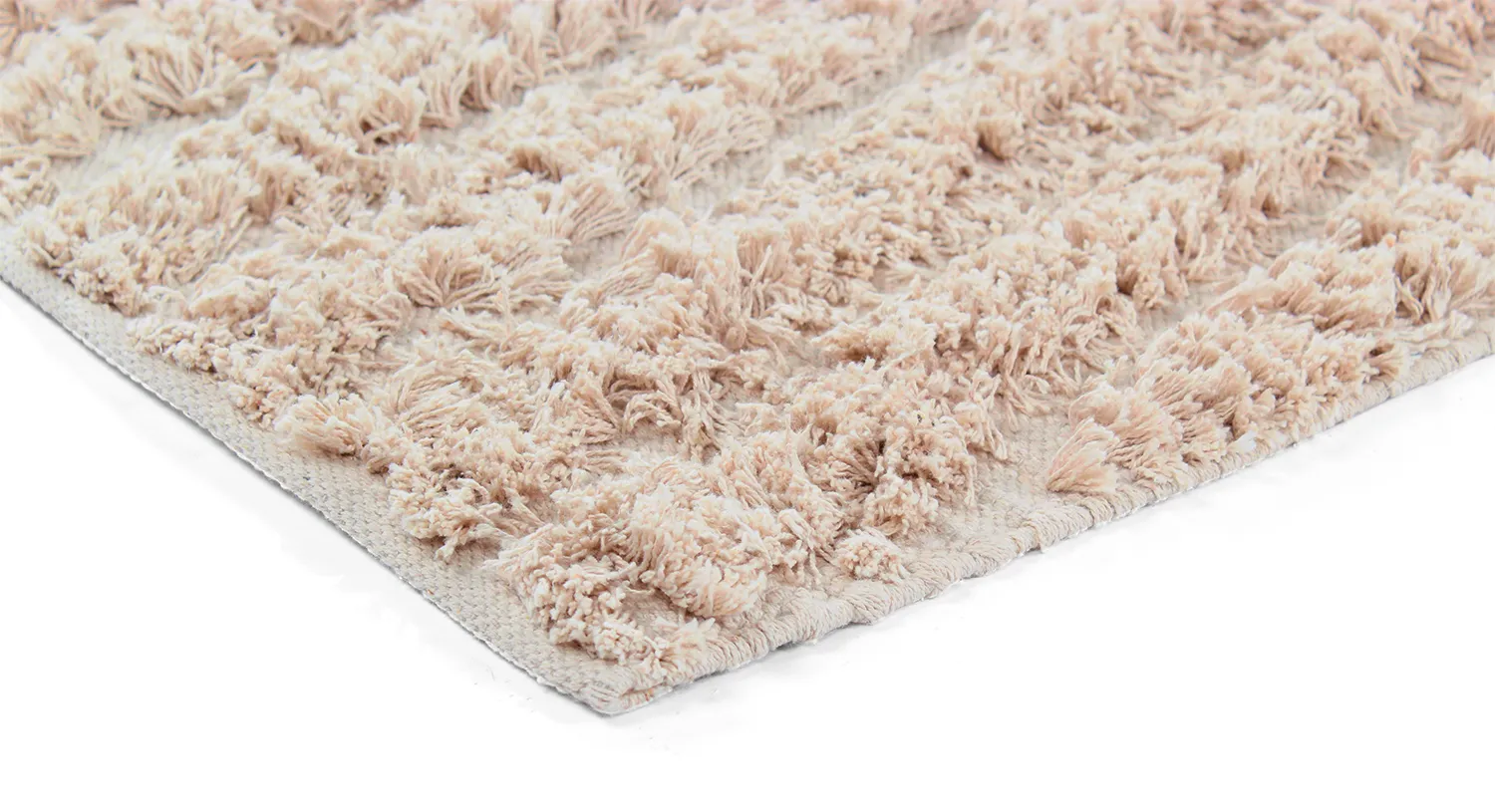Tappeto A Pelo Lungo - Indra Natural Cotton Shaggy (beige)