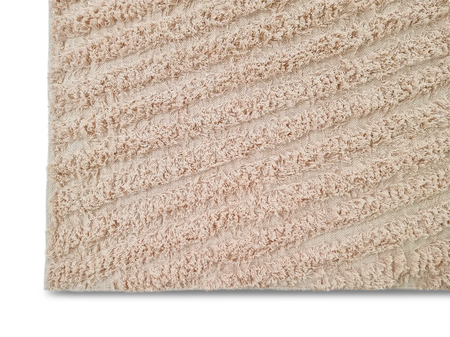 Tappeto A Pelo Lungo - Indra Natural Cotton Shaggy (beige)