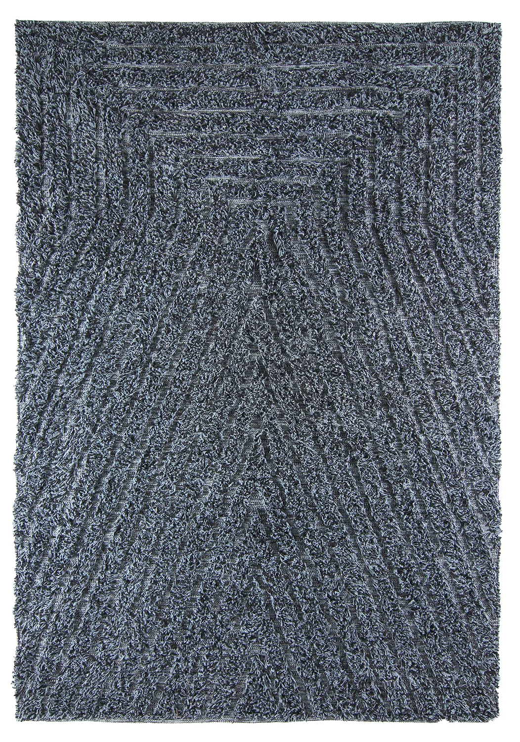 Tappeto A Pelo Lungo - Kendra Natural Cotton Shaggy (grigio/nero)