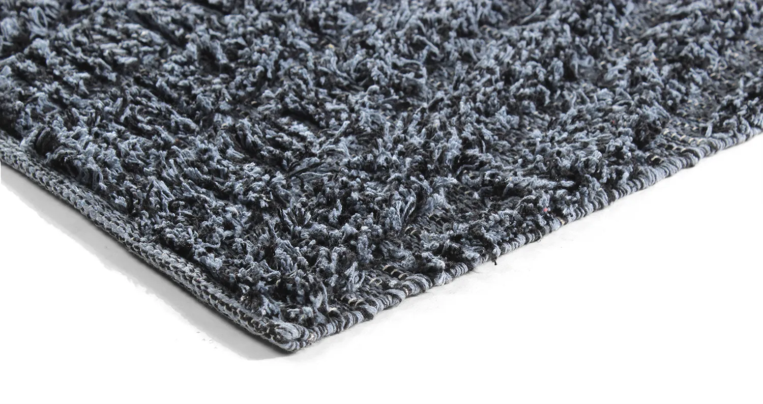 Tappeto A Pelo Lungo - Kendra Natural Cotton Shaggy (grigio/nero)