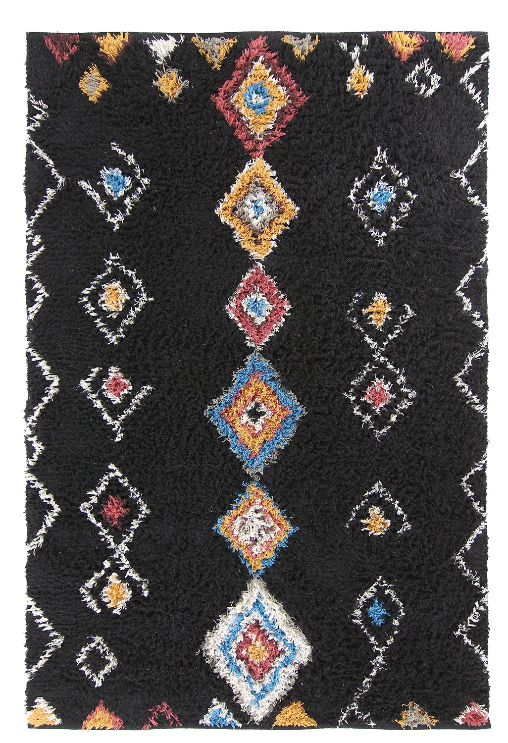 Tappeto A Pelo Lungo - Marden Natural Cotton Shaggy (nero/multi)