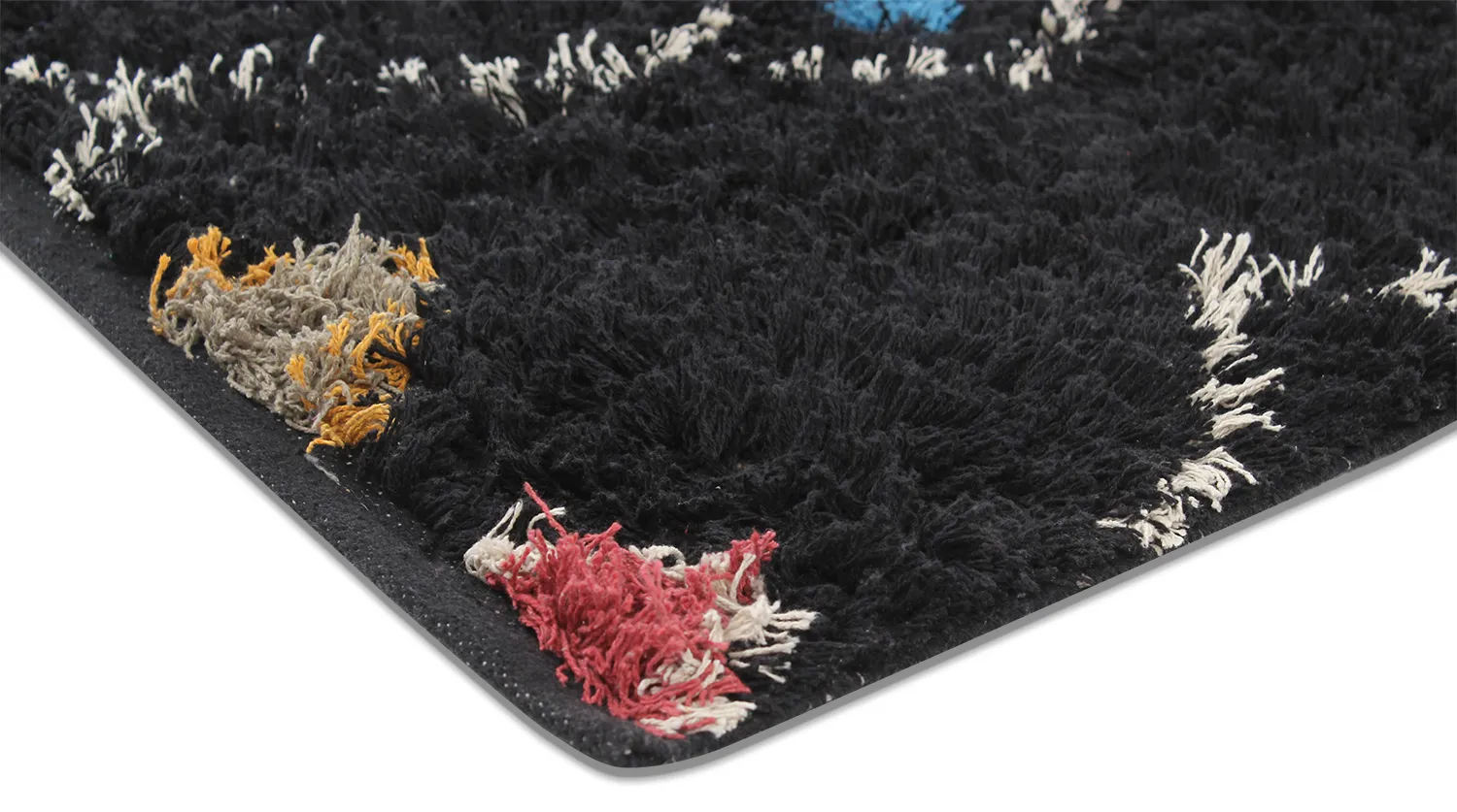 Tappeto A Pelo Lungo - Marden Natural Cotton Shaggy (nero/multi)