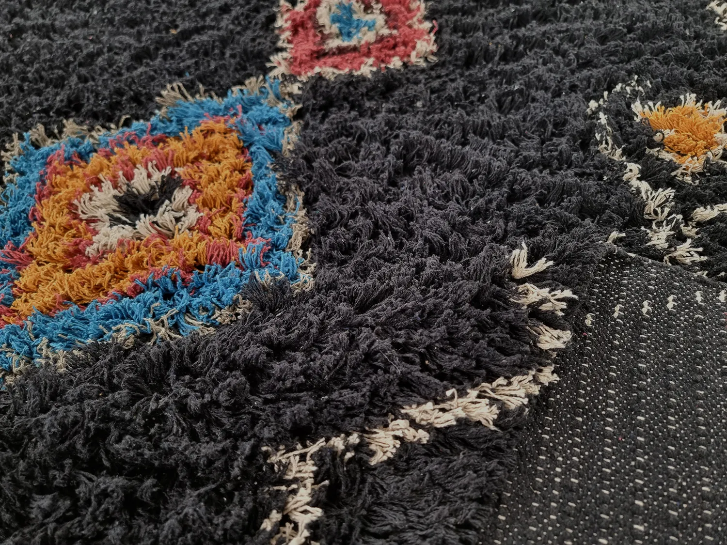 Tappeto A Pelo Lungo - Marden Natural Cotton Shaggy (nero/multi)