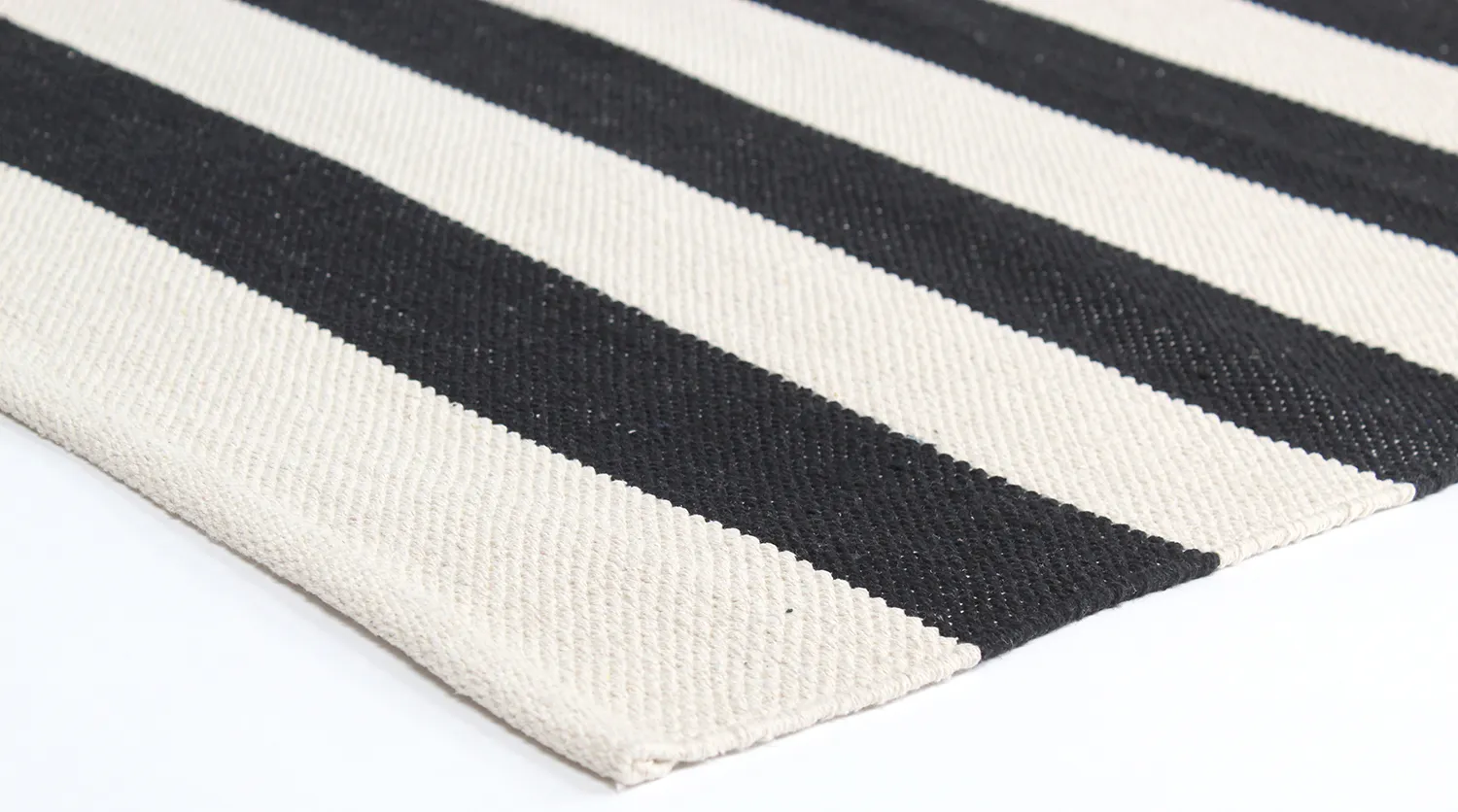 Tappeto di cotone - Nilo (nero/bianco)