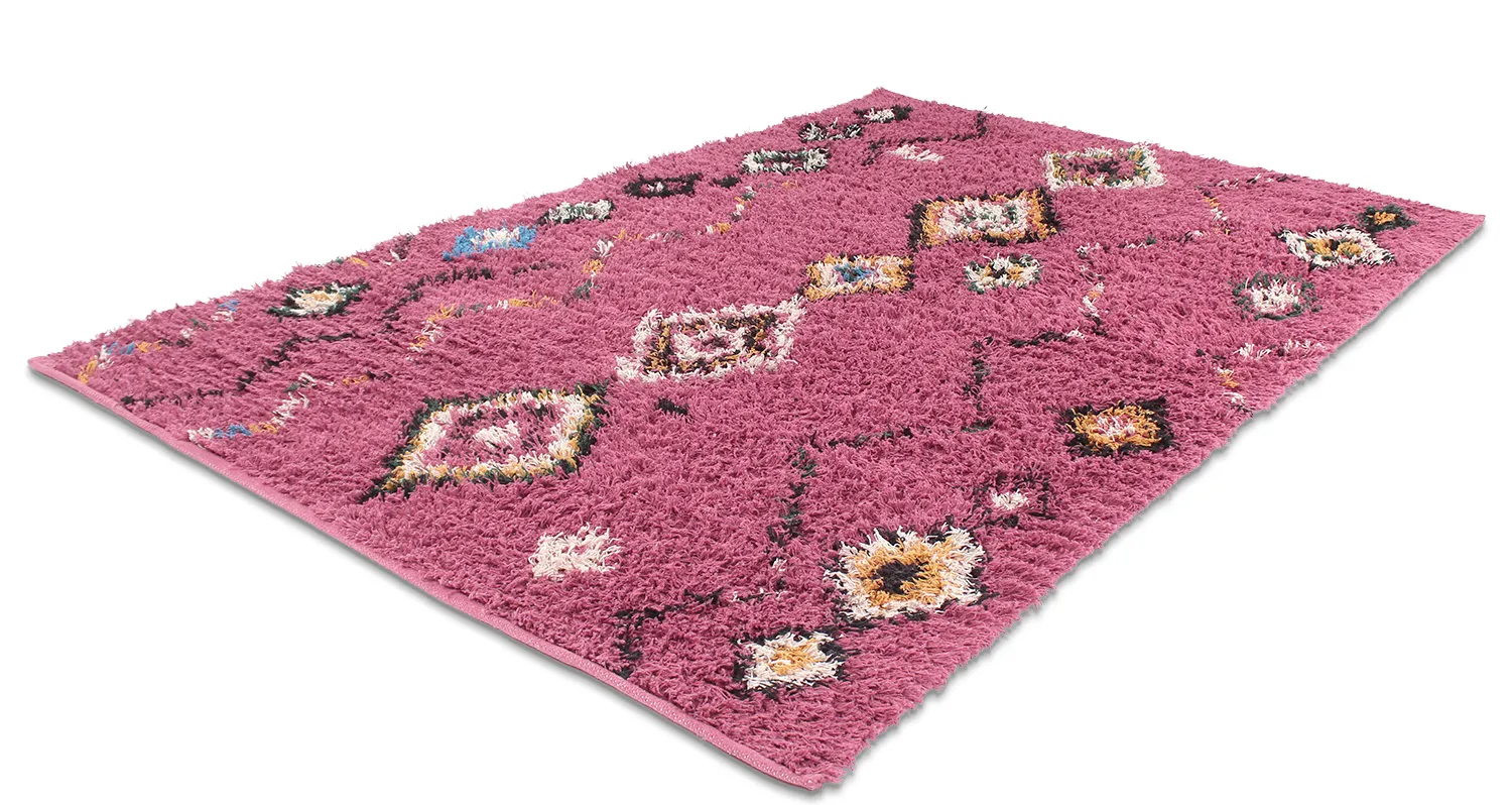 Tappeto A Pelo Lungo - Nyle Natural Cotton Shaggy (rosa/multi)