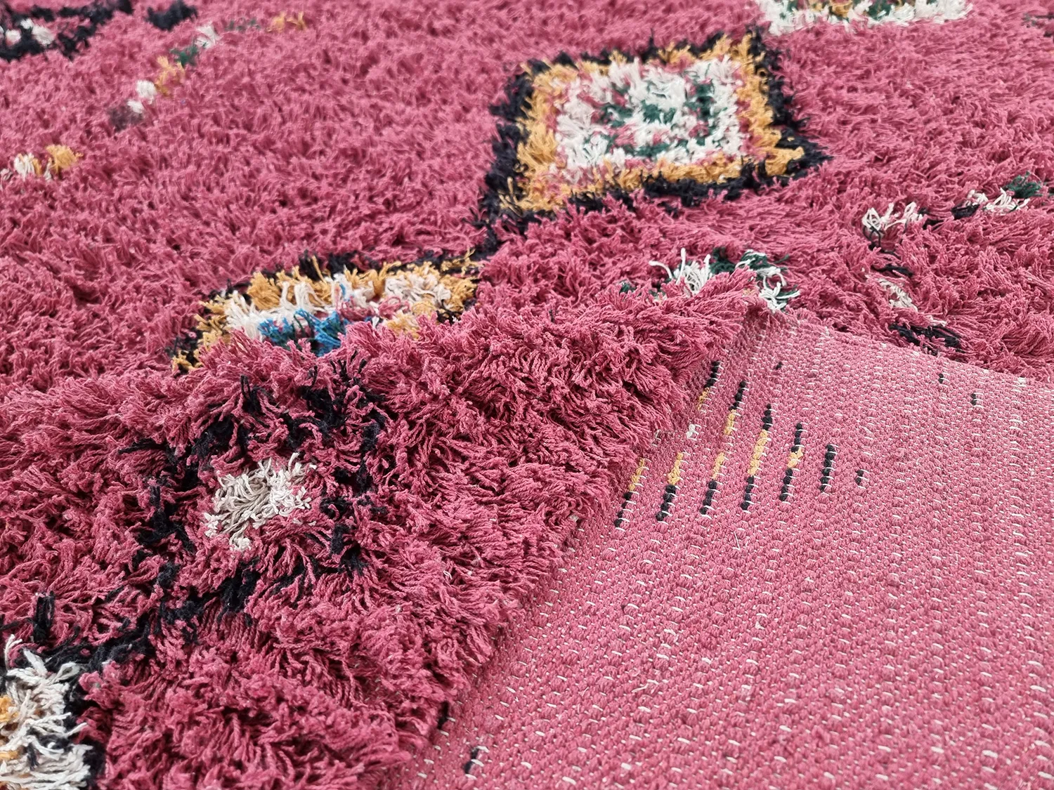 Tappeto A Pelo Lungo - Nyle Natural Cotton Shaggy (rosa/multi)