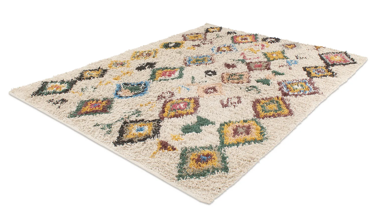 Tappeto A Pelo Lungo - Siddel Natural Cotton Shaggy (beige/multi)
