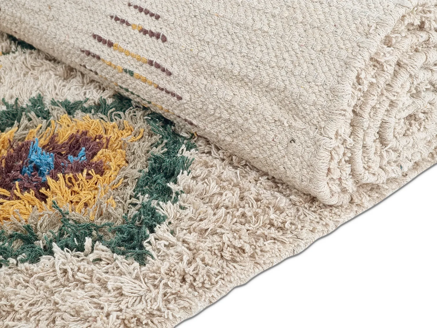 Tappeto A Pelo Lungo - Siddel Natural Cotton Shaggy (beige/multi)