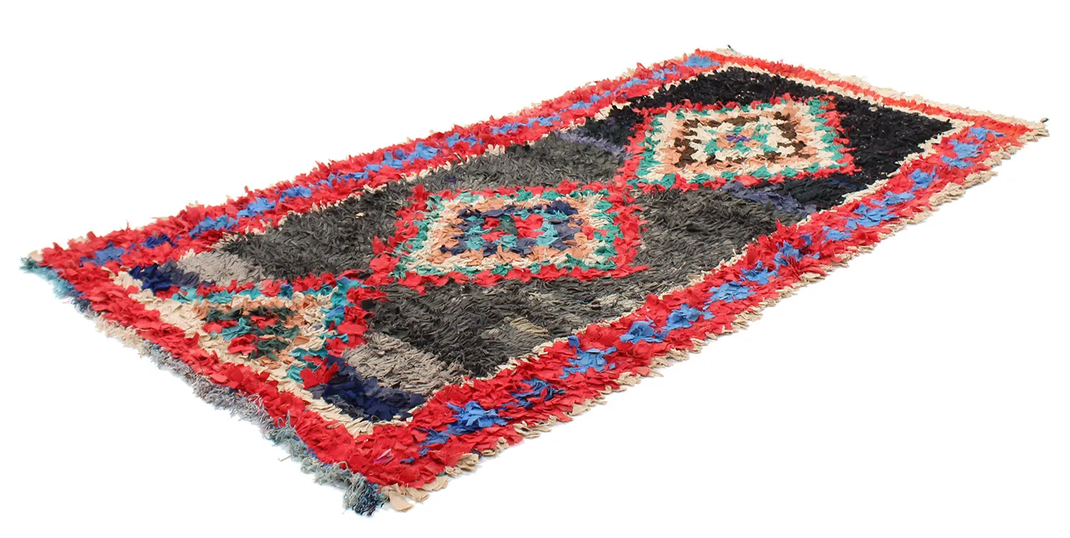 Tappeto Berberi Dal Marocco Boucherouite 245 x 110 cm