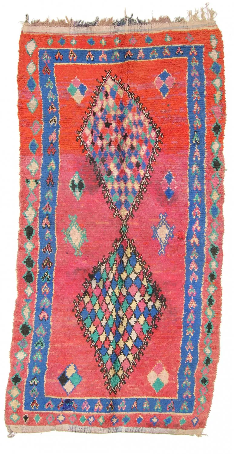 Tappeto Berberi Dal Marocco Boucherouite 330 x 150 cm