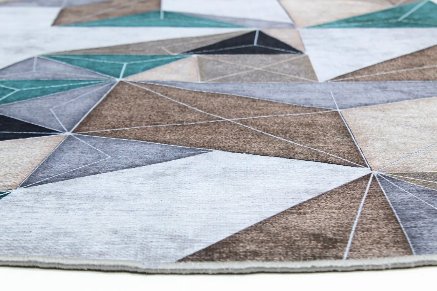 Tappeto rotondo - Feres (grigio/beige/multi)