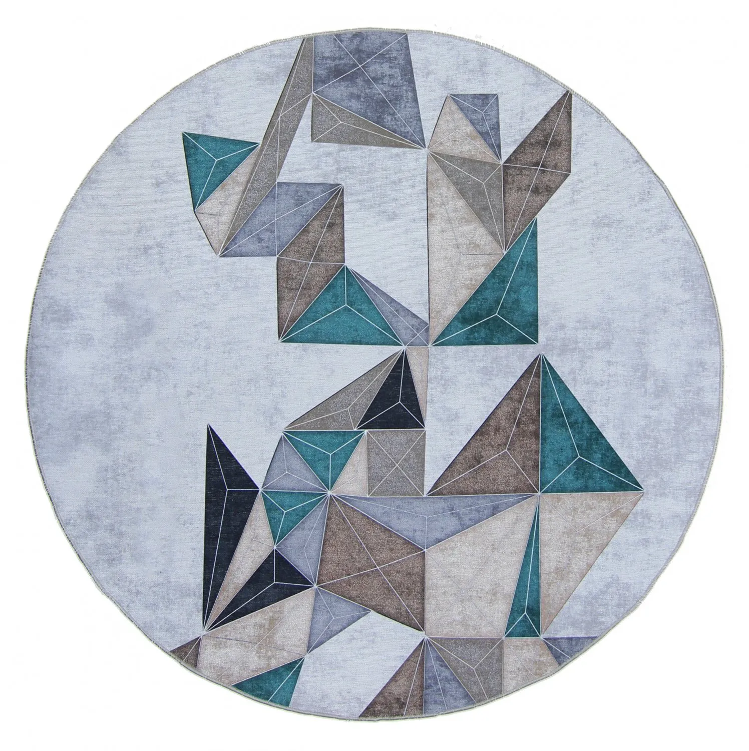 Tappeto rotondo - Feres (grigio/beige/multi)