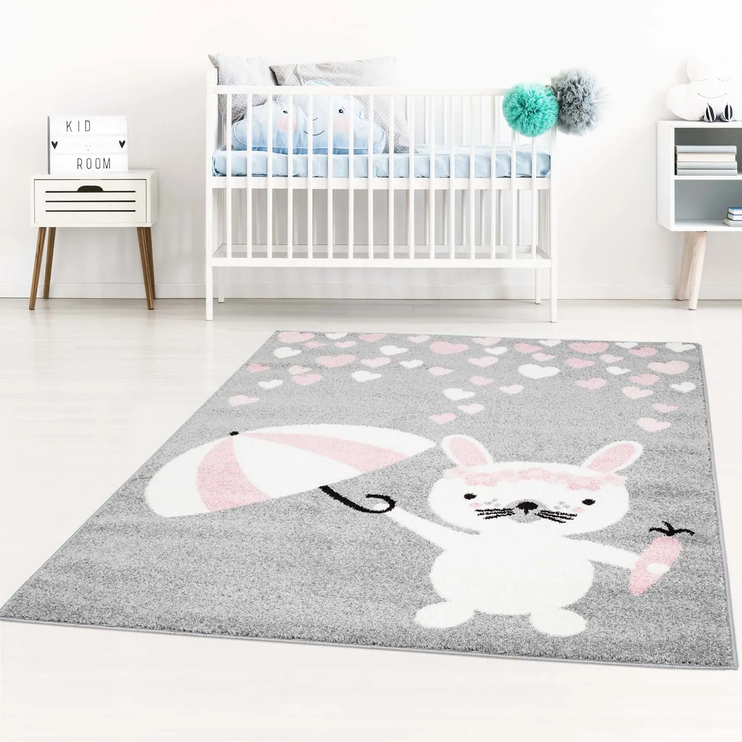 Tappeti per bambini - Bubble Rain (grigio)