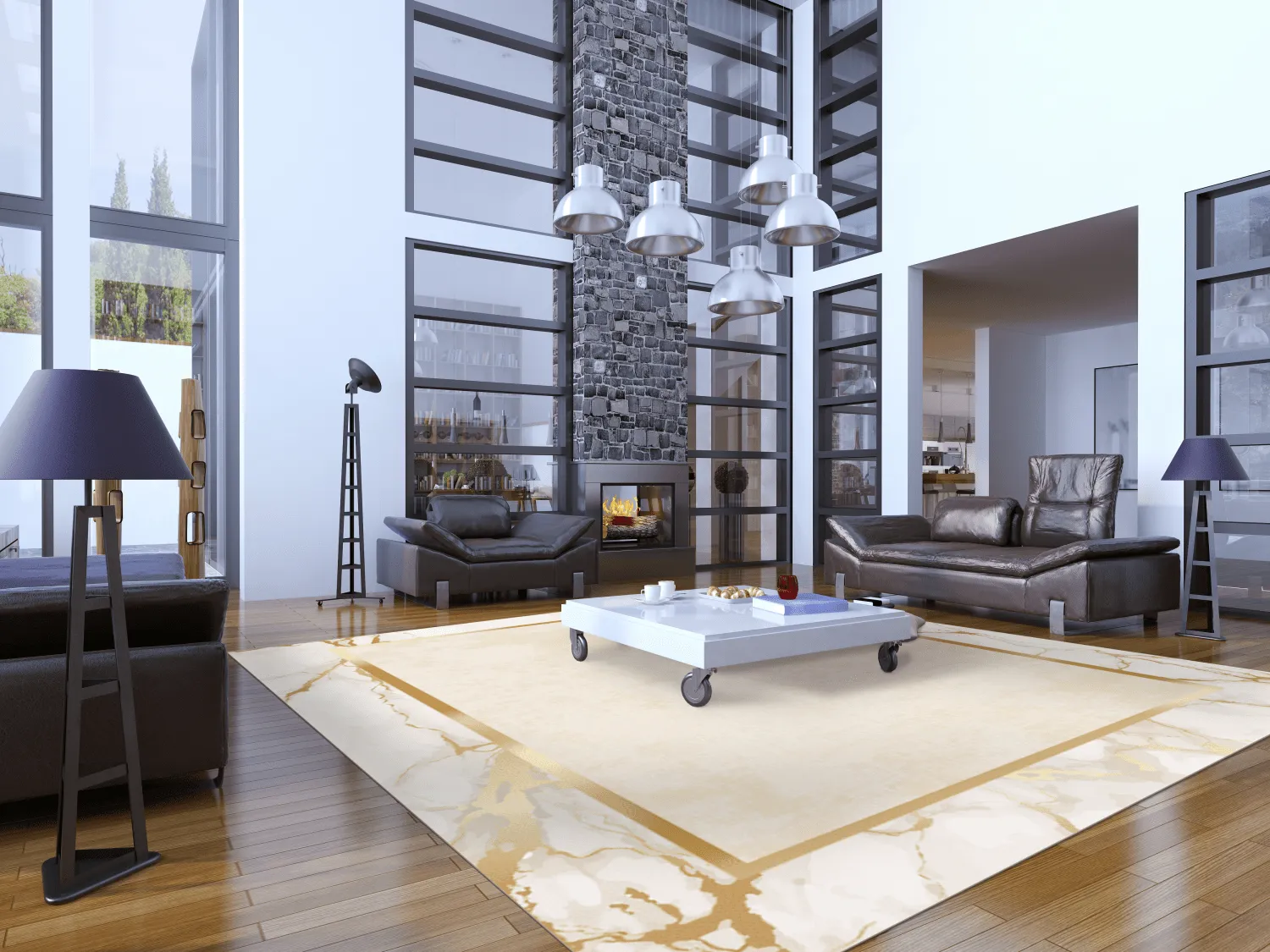 Tappeto Wilton - Cerasia (beige/bianco/oro)