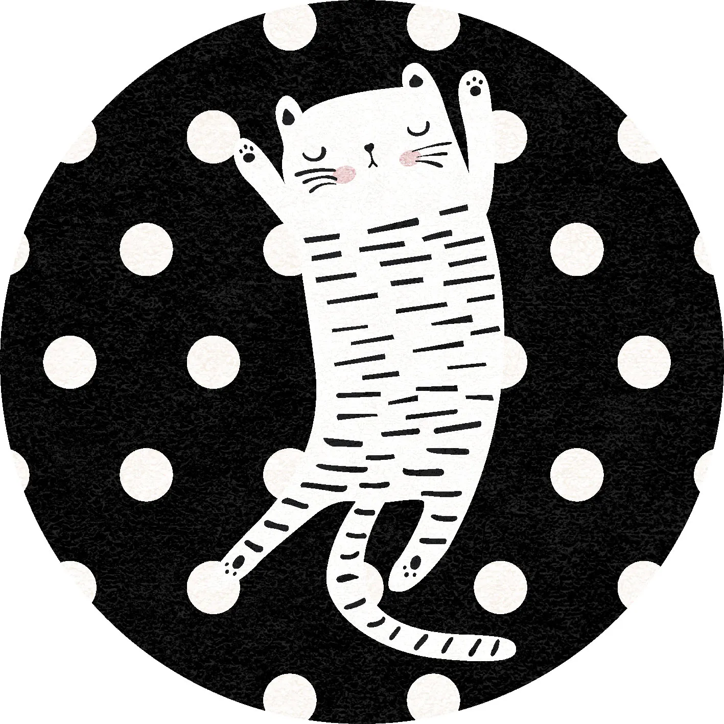 Tappeti rotondi - Sleepy Kitten (multi)