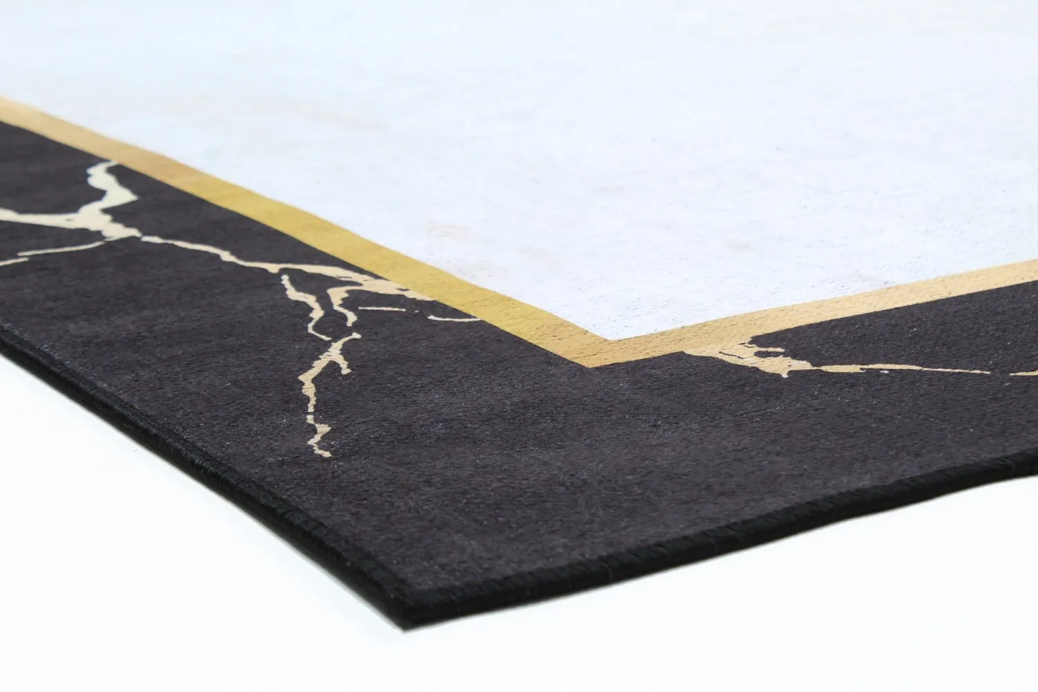 Tappeto Wilton - Cerasia (nero/bianco/oro)