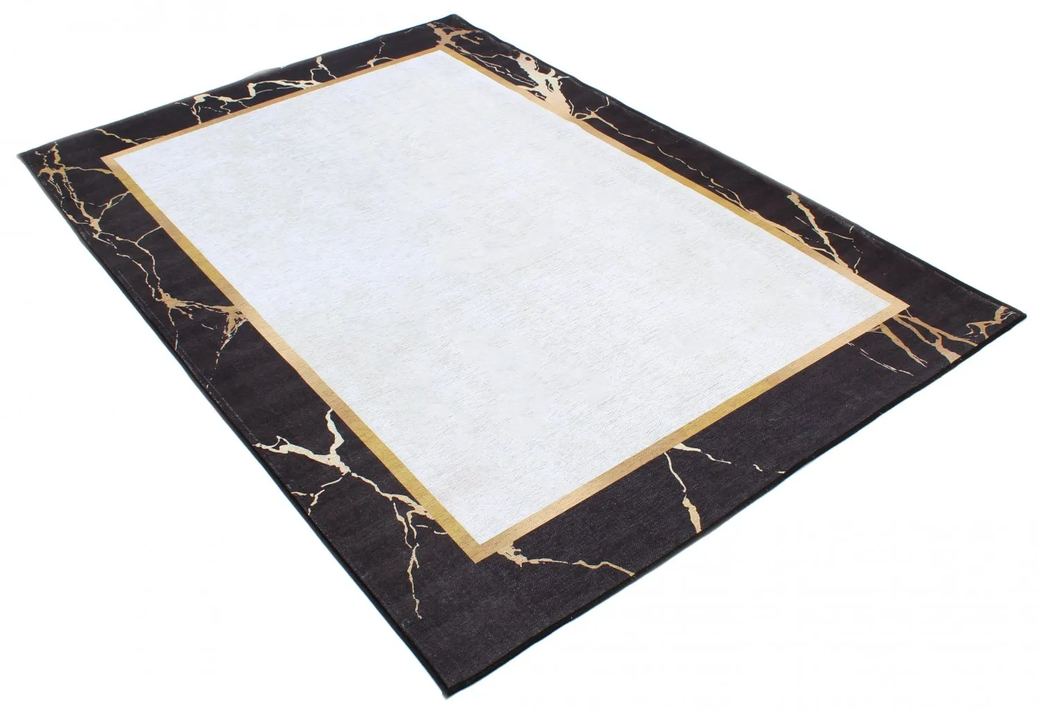 Tappeto Wilton - Cerasia (nero/bianco/oro)